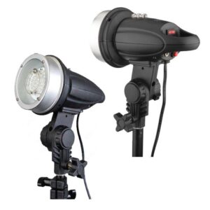 An image of the ABRL160 Stand Mount Flash with LED Modeling Light available from ATA Photobooths.