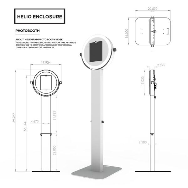 Slim Helio iPad Ringlight Photobooth with FREE cloud based Photobooth App - Image 2