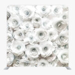3D Paper Flowers Single Sided Tension Fabric Backdrop Frame and Fabric Set