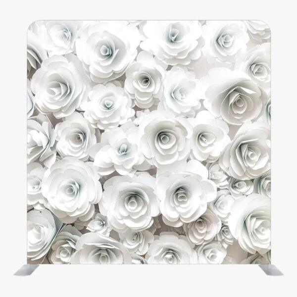 3D Paper Flowers Single Sided Tension Fabric Backdrop Frame and Fabric Set
