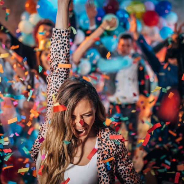 girl celebrating