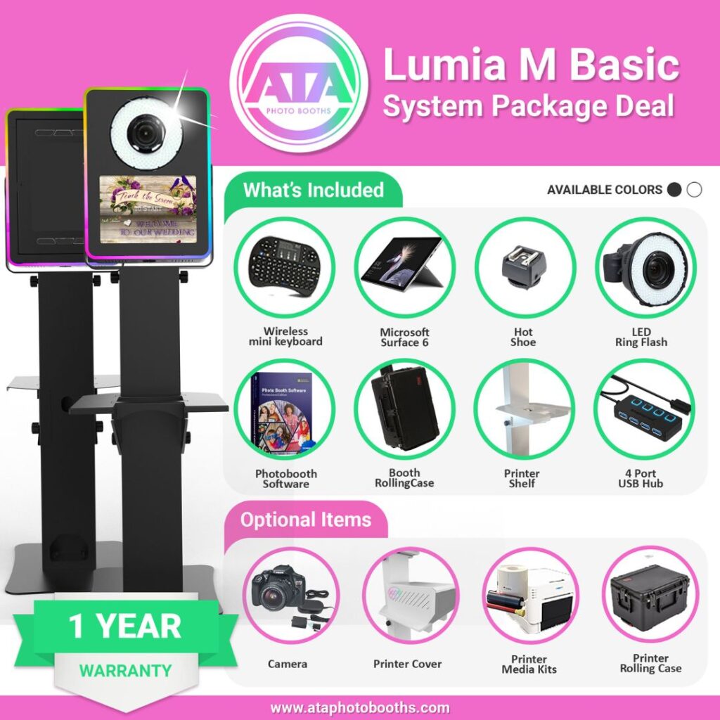The lumina M Basic photobooth full package