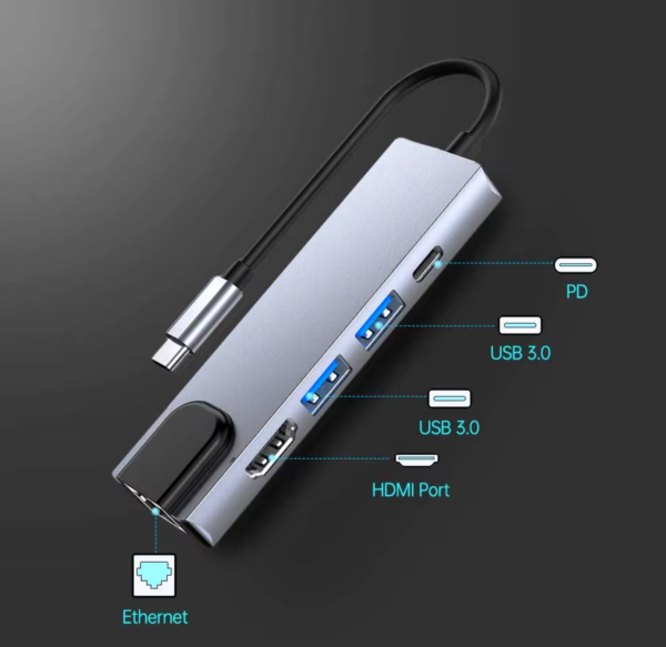Low Profile USB-C with Rj45 Hub - Image 2