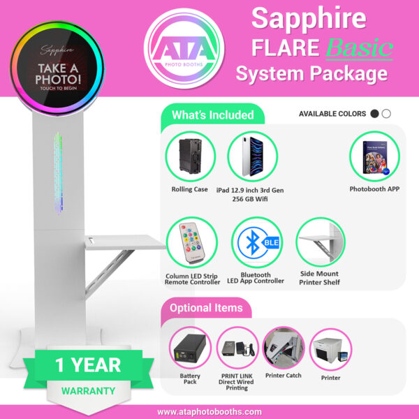 Sapphire FLARE Basic iPad Photobooth System Package