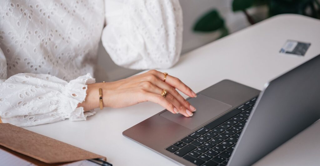 shopping on laptop