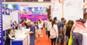 people at an expo
