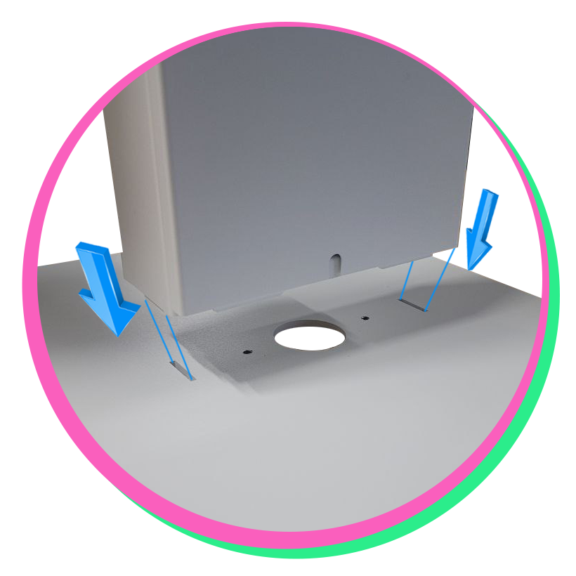 Alignment plate base design for tool-free photobooth assembly
