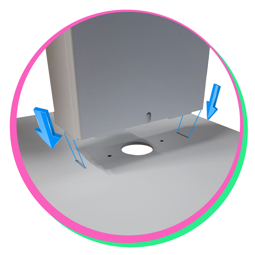 Alignment plate base design for tool-free photobooth assembly