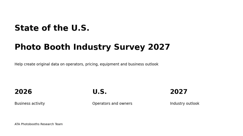 ATA State of the U.S. Photo Booth Industry Survey 2027 for photo booth owners and operators